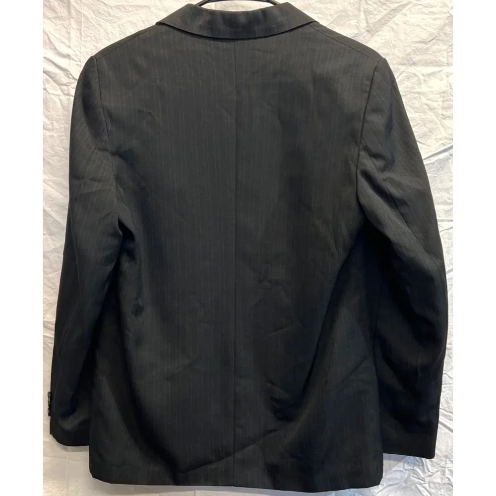 Arrow Men’s Pinstripe Blazer Suit Jacket Black Size 16 Regular (36”Chest)